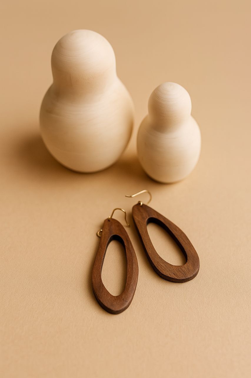 Pendientes de Madera Artesanales