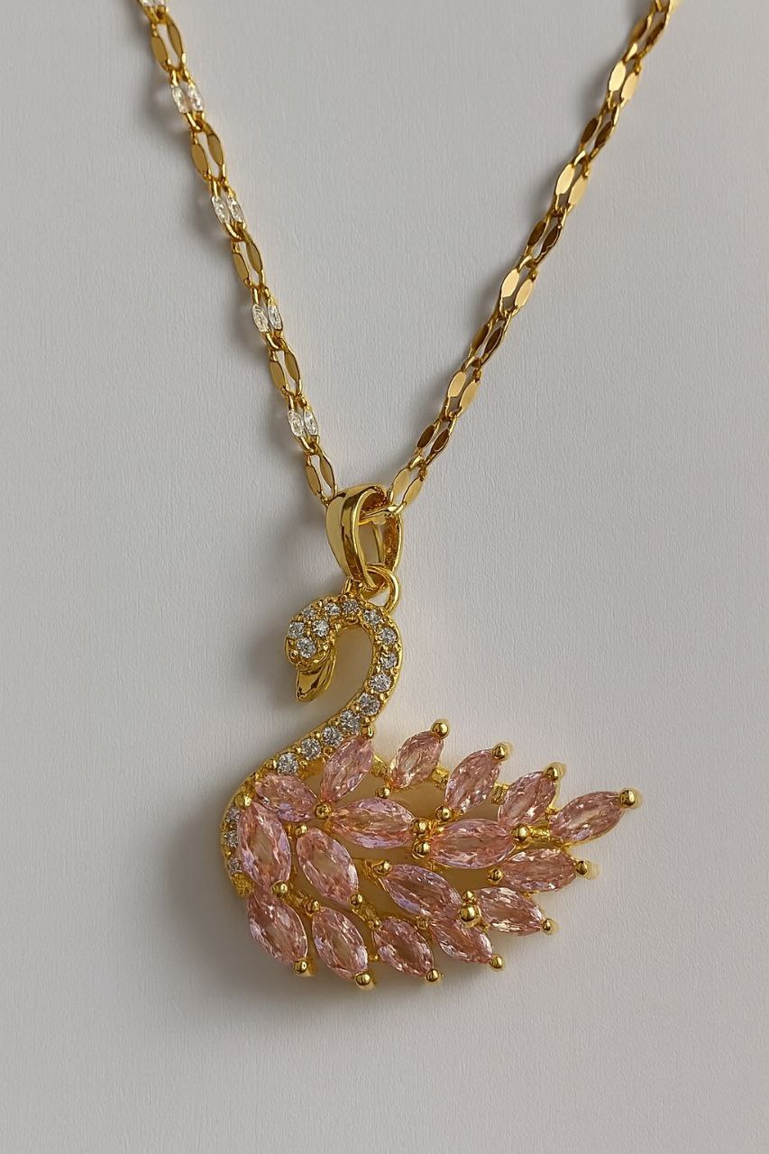 Collar Cisne Encantado Rosa