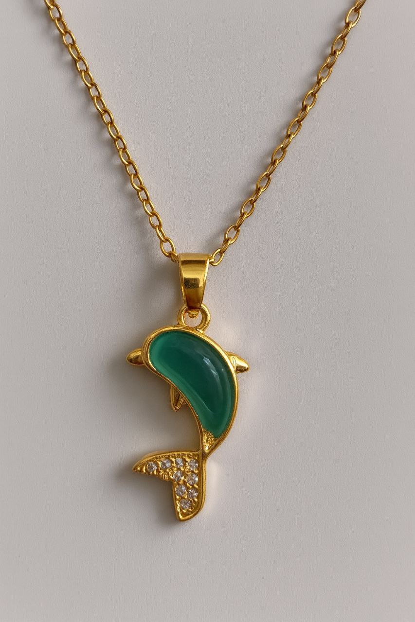 Collar Delfín Esmeralda