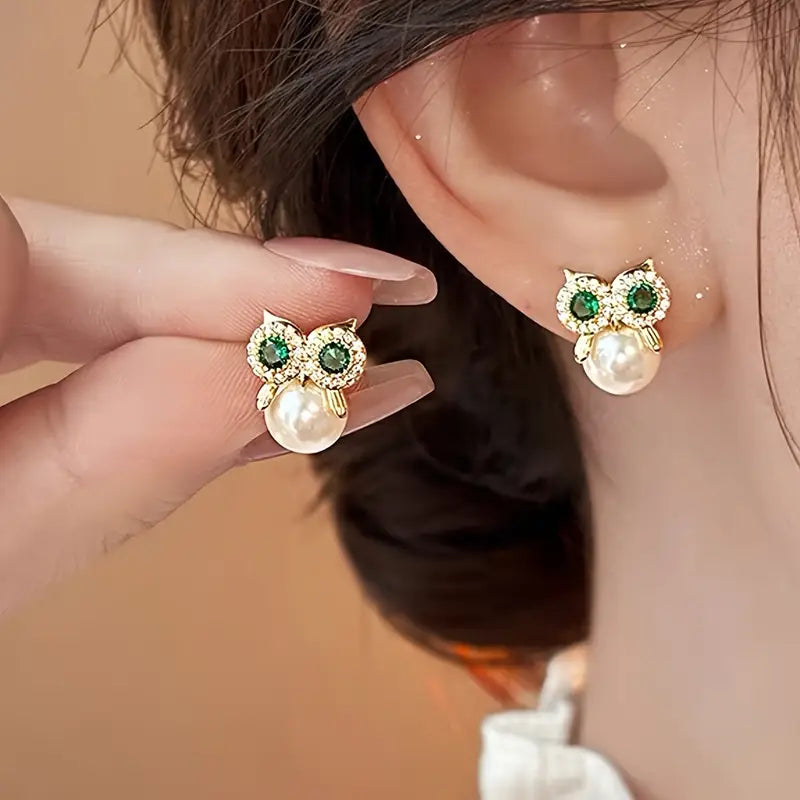 Pendientes “Owl Pearl”