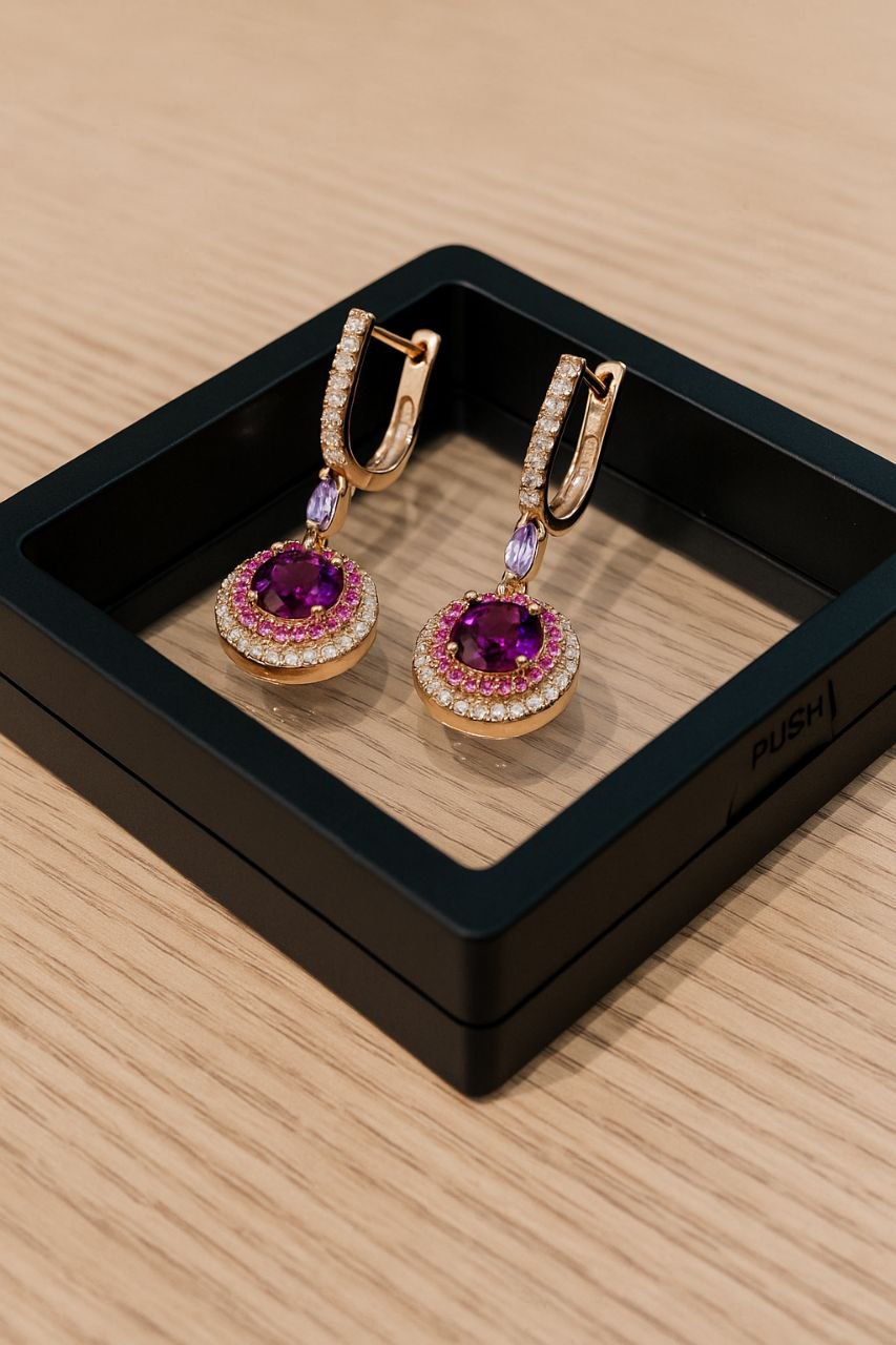 Pendientes “Aurora Púrpura”