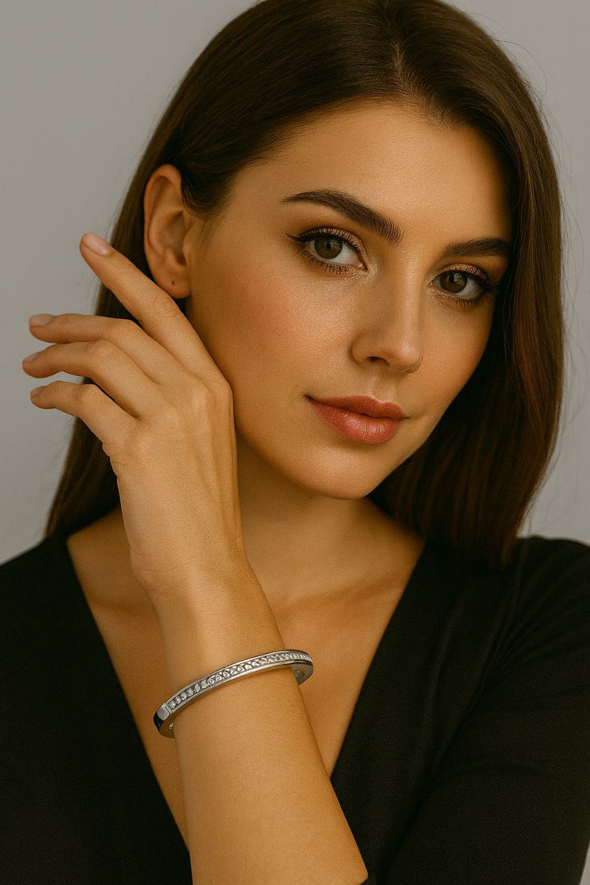Pulsera Brillo Plateado