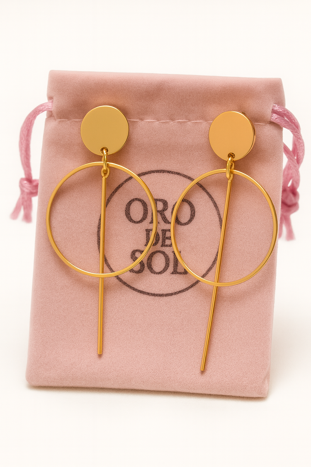 Pendientes Dorados Geométricos Minimalistas